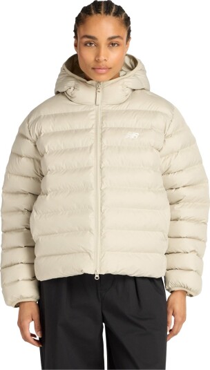 New Balance Sport Essentials Hooded Puffer Jacket - Cream - XL