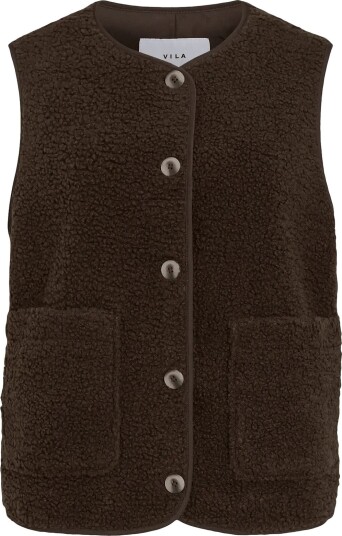 Vila Viada Teddy Waistcoat Noos Brown 34