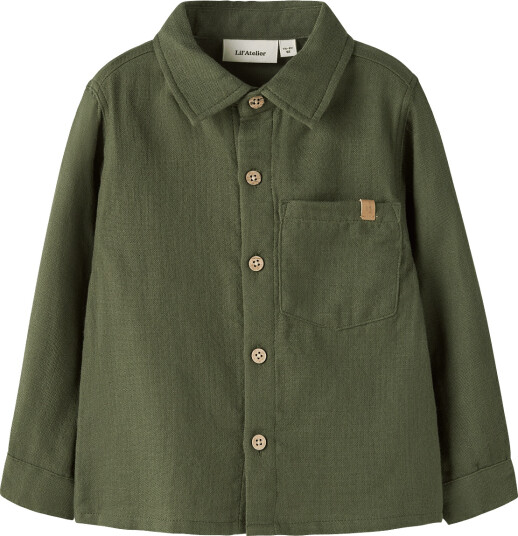 Lil"Atelier Nmmneppo Ls Loose Shirt Lil Khaki green 92 Lil"Atelier Nmmneppo Ls Loose Shirt Lil Khaki green 92