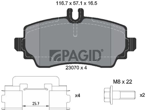 PAGID T5101N Bremseklosser