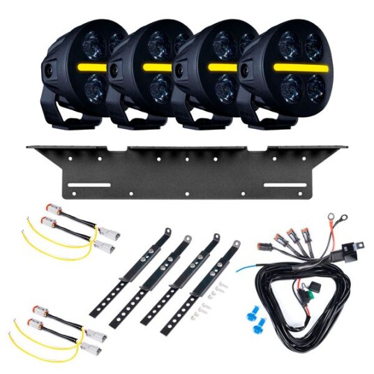 Ekstralys Strands Nuuk D Line MC 3   Rund / 8 cm / 39W 4 stk   Komplett pakke