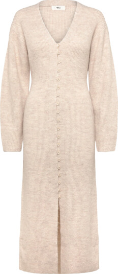 Gina Tricot Shaped Knitted Dress Beige XL