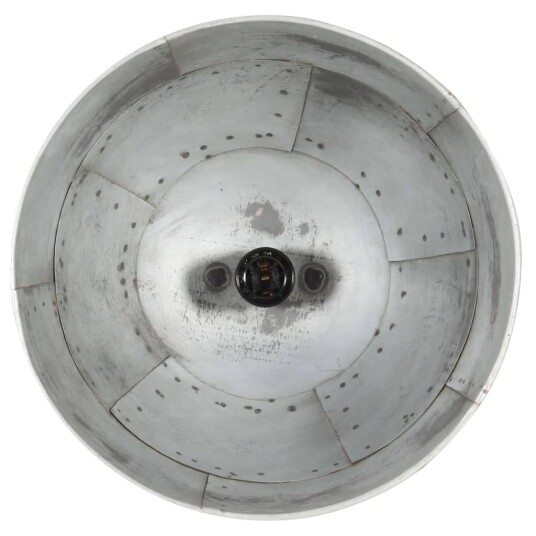 vidaXL Industriell vintage hengelampe 25 W sølv rund 31 cm E27 vidaXL Industriell vintage hengelampe 25 W sølv rund 31 cm E27