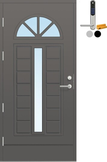 Ytterdør Bygg1 Fjell 13 Klarglass med Yale Entrus Ytterdør Bygg1 Fjell 13 Klarglass med Yale Entrus