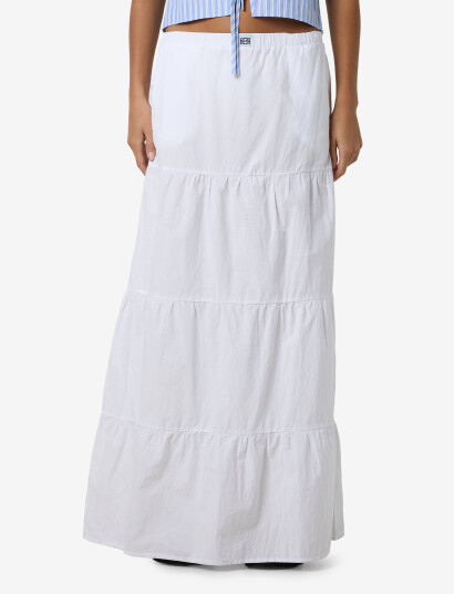 NOISY MAY Nmfreja Popeline Maxi Skirt Wvn - White - XL