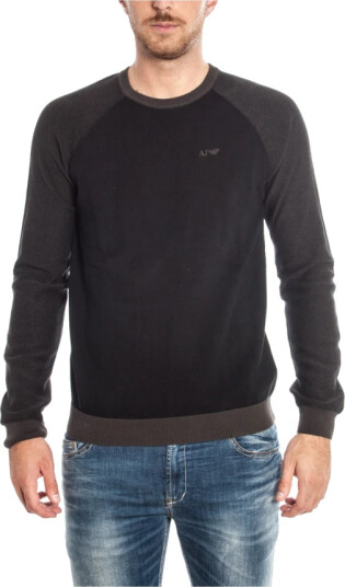 Armani Jeans Herre Strikkevarer Svart L, Armani Jeans Herre Strikkevarer Svart L,