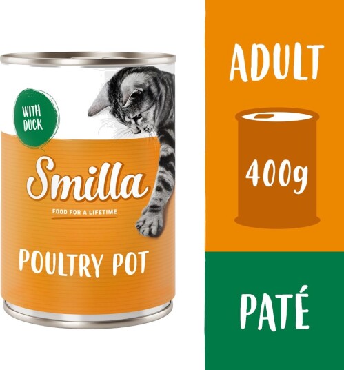 Smilla Våtfôr Fjærkregryter Mørt Fjærkre Med And 6 X 400 G