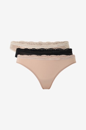 Calvin Klein Underwear   Stringtruse 3 pakning   Beige