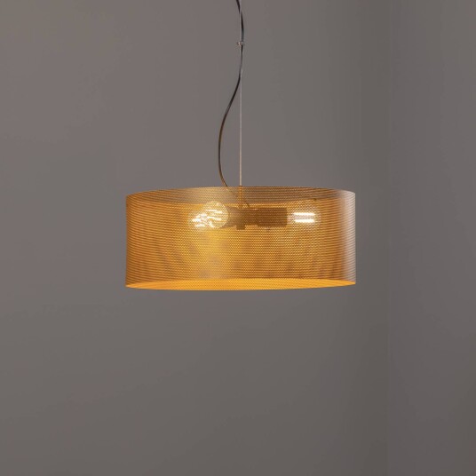 Euluna pendellampe Zofia gullfarget Ø 50 cm