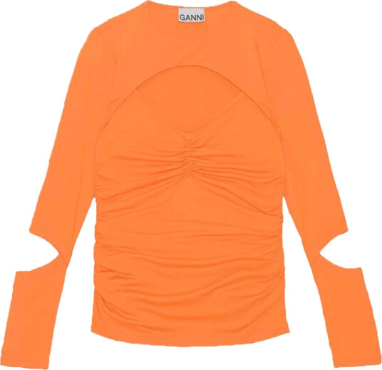 Ganni Dame Bluser & Skjorter Oransje M,