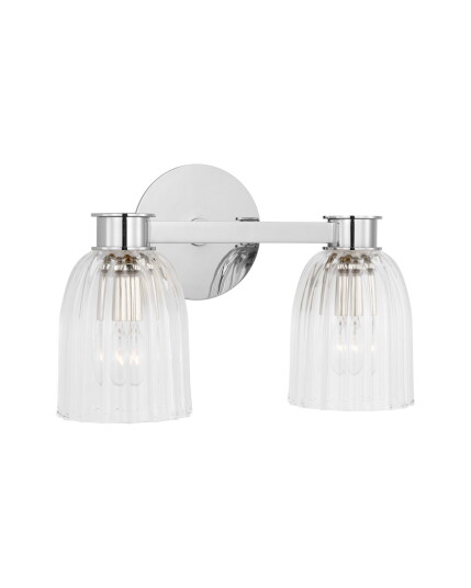 Visual Comfort Asalea Double Sconce Polished Nickel