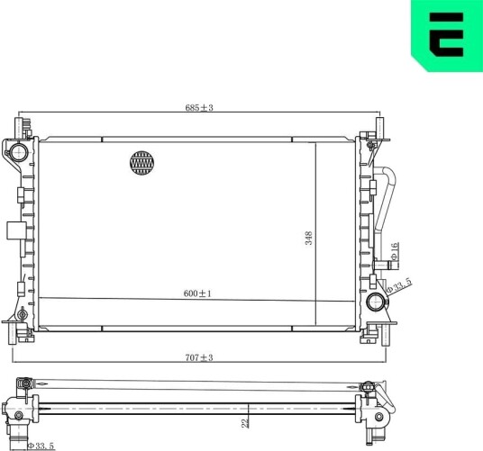 ERA 673151 Radiator motorkjøling ERA 673151 Radiator motorkjøling