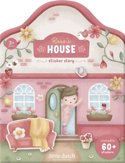 Little Dutch Re-Usable Sticker Booklet Rosa Pink ONE SIZE Little Dutch Re-Usable Sticker Booklet Rosa Pink ONE SIZE