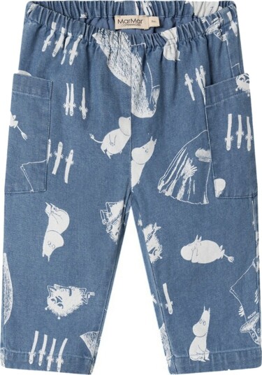 MarMar Jeans Pantomime Mummitrollene MarMar 3 år (98) Jeans Blå Hvit