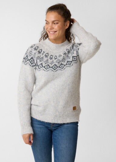 Swedemount Lofoten Wool Knit W Lt Grey Melange 42 Trøyer Swedemount Lofoten Wool Knit W Lt Grey Melange 42 Trøyer