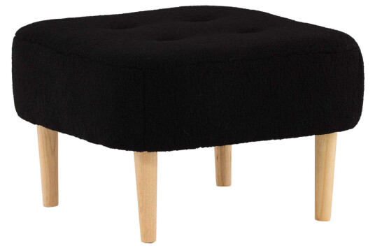 Venture Design Salina pall Svart/eiklook 59 x 59 cm Svart
