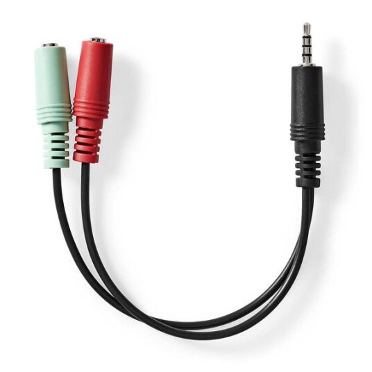 Nedis 3,5mm Stereo Lydkabel Han til 2 x Hunn 0,2 m Nikkelbelagt Antrasitt Nedis 3,5mm Stereo Lydkabel Han til 2 x Hunn 0,2 m Nikkelbelagt Antrasitt