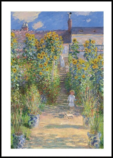 The Artist"s Garden at Vétheuil By Claude Plakat Plakat / 40x50cm