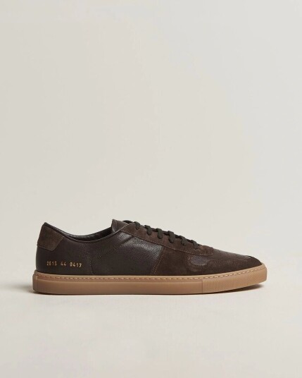 Common Projects Bball Duo Leather Sneaker Dark Brown Common Projects Bball Duo Leather Sneaker Dark Brown