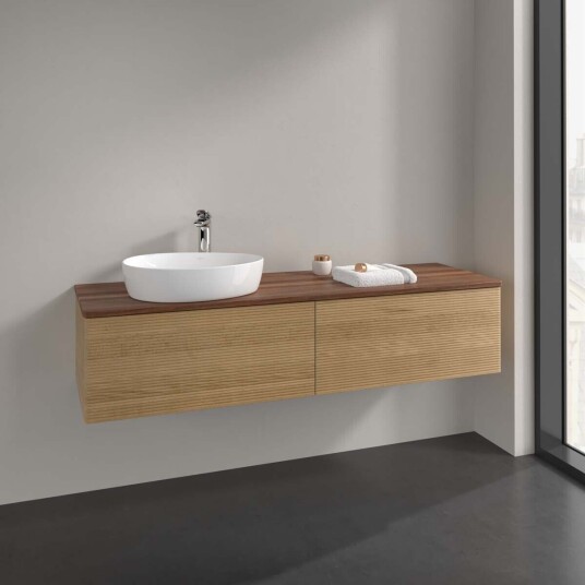 Villeroy & Boch Antao Servantskap med 2 skuffer 160x50x36 cm u/lys Eik/Valnøtt
