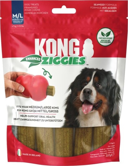 Kong Ziggies Enhanced Størrelse M/L For Mellomstore Hunder Fra 7 kg 2 X 227 G Kong Ziggies Enhanced Størrelse M/L For Mellomstore Hunder Fra 7 kg 2 X 227 G