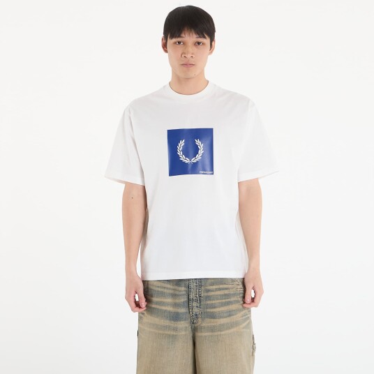 Fred Perry Box Graphic T Shirt White XL