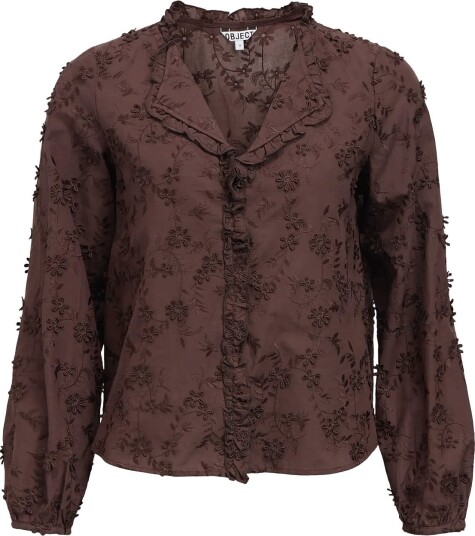 Object Objkarli L/S Re Shirt Noos Brown 34