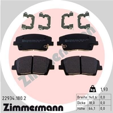 Bremseklosser ZIMMERMANN 22934.180.2