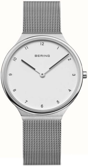 Bering Dameklokke 18434 004 Ultra Slim Hvit/Stål Ø34 mm