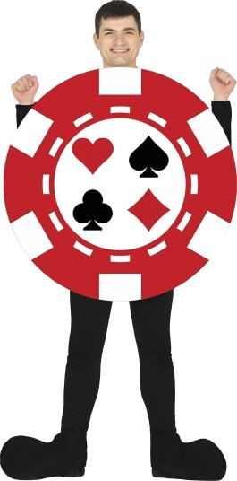 Poker Chip Kostyme til Voksen 70x70 cm Onesize Voksenkostyme 92708