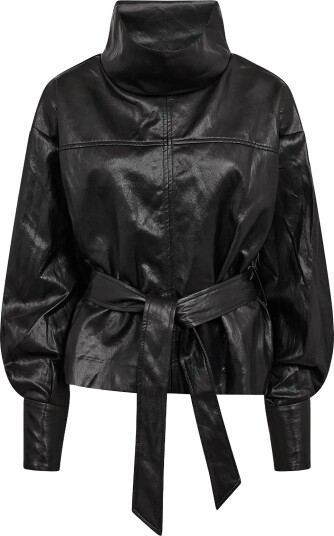 Co" Couture Gittcc Funnel Neck Blouse BLACK L