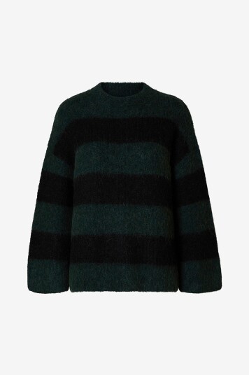 Selected Femme Genser slfGabella LS Knit O neck Camp Grønn