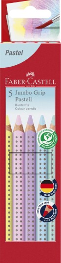 Faber Castell Fargeblyant Pastell Jumbo Grip 5 Pk Faber Castell Fargeblyant Pastell Jumbo Grip 5 Pk