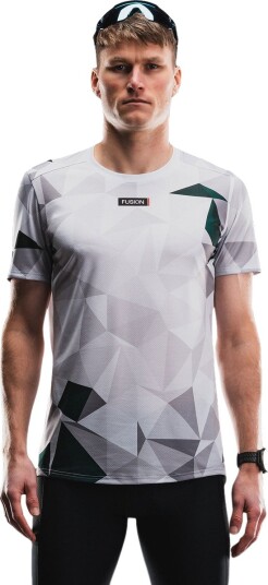 FUSION TEMPO! PRO Run Løpe T skjorte Herre Grønn/Hvit S