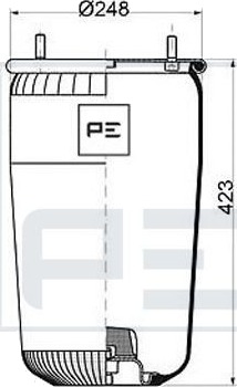 Luftbelg fjæring PETERS ENNEPETAL 084.082 71A