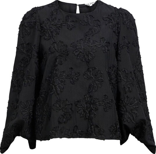 Object Topp objLula L/S RE O neck Top 141 Svart Object Topp objLula L/S RE O neck Top 141 Svart