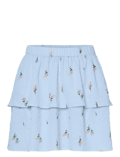 Pieces Pcjeo Hw Short Skirt Wvn D2D - Blue - XS