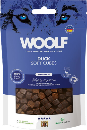 Woolf Soft Cubes Gåselever 100g - Monoprotein Hundesnacks Woolf Soft Cubes Gåselever 100g - Monoprotein Hundesnacks