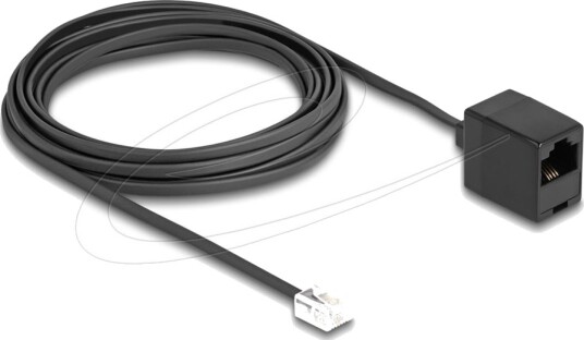 Delock Telefonkabel Rj 11 Hann Til Rj 45 Hunn 5 M Svart