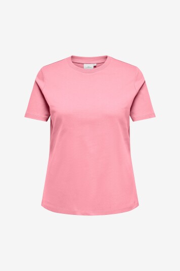 Only Carmakoma T skjorte carJen Life SS Jeans Tee Jrs Rød