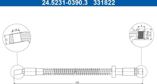 ATE 24.5231-0390.3 Bremseslange