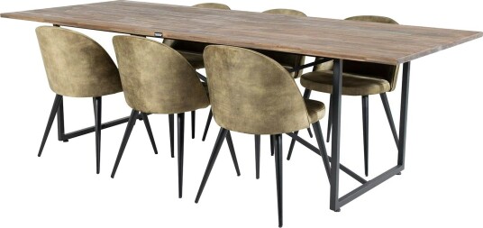 Spisegruppe Venture Home Peo med 6 Valentina Stoler