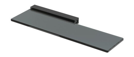 Dansani Reach glasshylle, 40x13,7 cm, sort/tonet glass