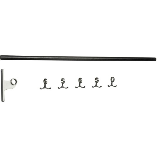 Essem Design Nostalgi Påbyggingsdel Til Knagglist Svartbeiset Eik / Aluminium