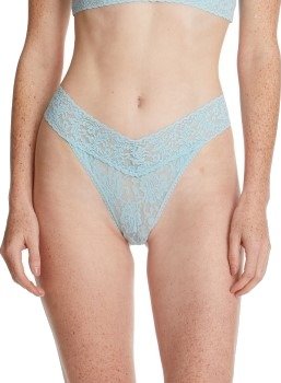 Hanky Panky Truser 3P Original Rise Thong D1 Lysblå nylon One Size Dame