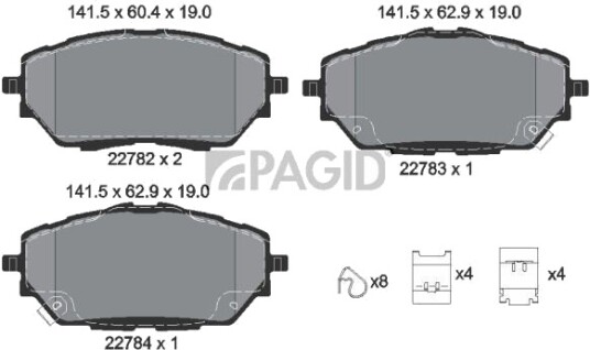 PAGID T2687N Bremseklosser PAGID T2687N Bremseklosser