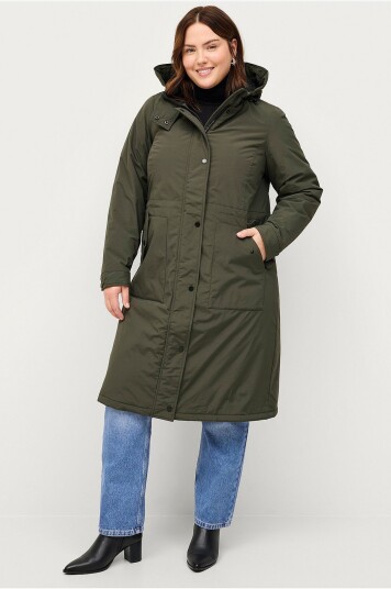 Zizzi   Parka mZanna L/S Coat   Grønn