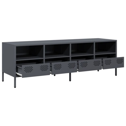 TV-benk antrasitt 135x39x43,5 cm kaldvalset stål 8721102930874 TV-benk antrasitt 135x39x43,5 cm kaldvalset stål 8721102930874