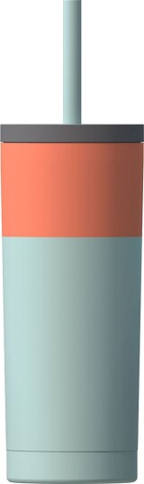 Asobu Super Sippy ToGo drikkekopp med suger??r 590 ml Aquamarine/Orange