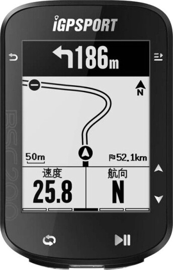 Sykkelcomputer Igpsport BSC200 2,5" skjerm GPS-navigasjon ANT+ Bluetooth 30 timer batteritid svart